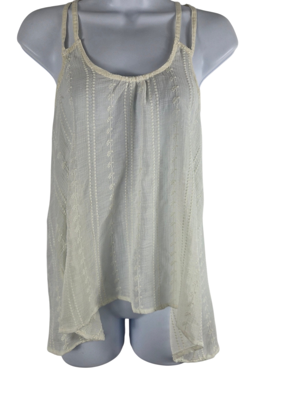 Vintage Discovery Cream Lightweight Textured Tank Top